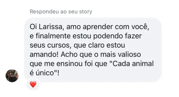 Depoimento de aluna