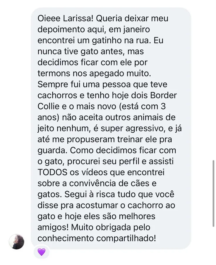 Depoimento de aluna