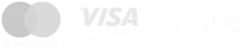 Aceitamos Mastercard, Visa e Pix