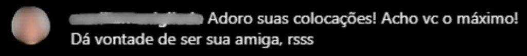 Depoimento: adoro suas colocações