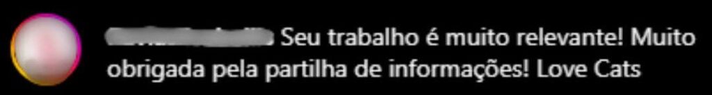 Depoimento sobre o trabalho da Larissa