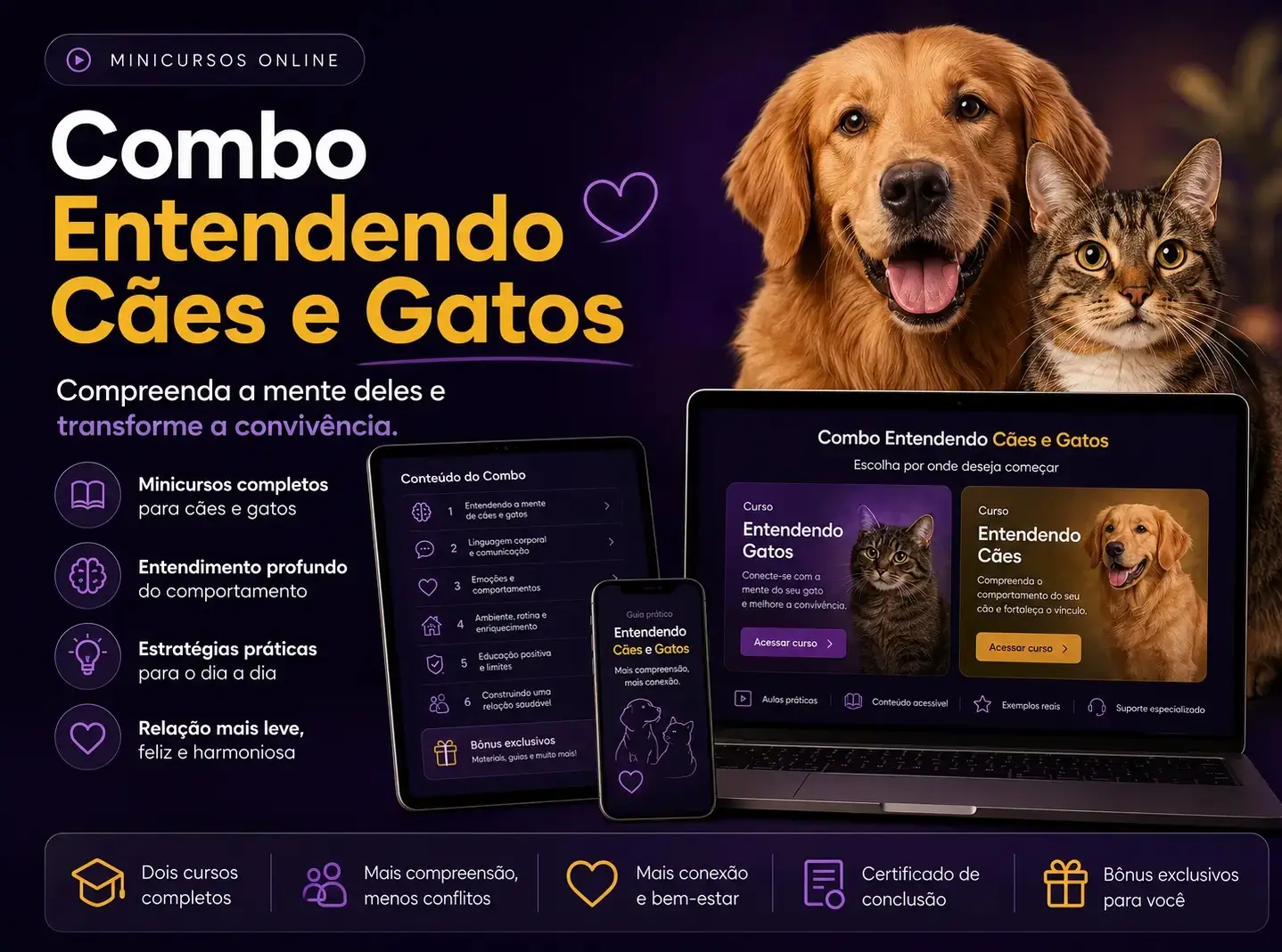 Combo Entendendo Cães e Gatos